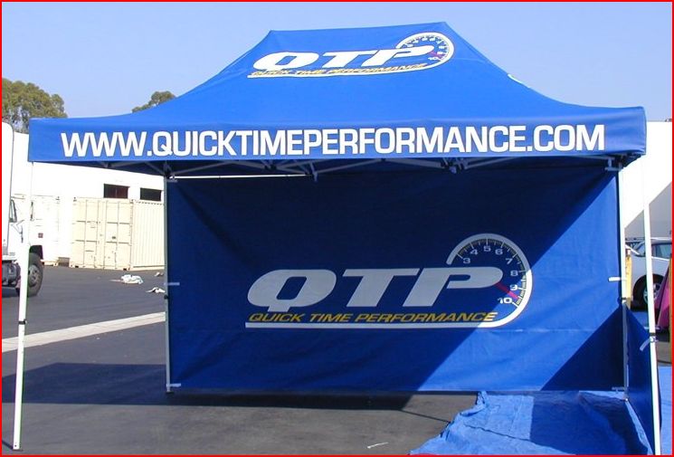 10'x15' logo tent with back wall