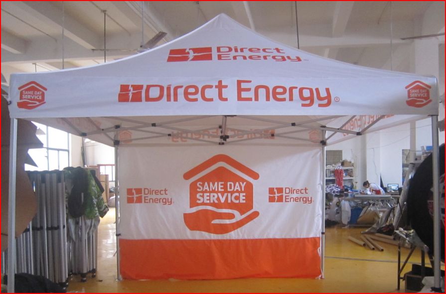 fully printed 10'x10' custom tent