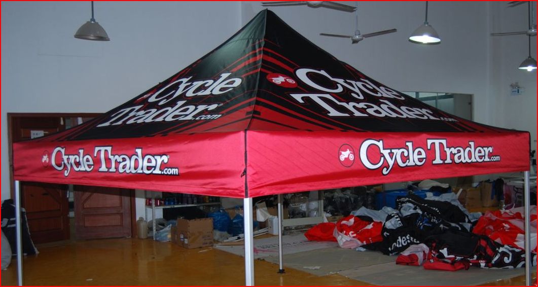 colorful digitally printed tent for outdoor events